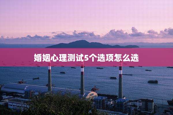 婚姻心理测试5个选项怎么选
