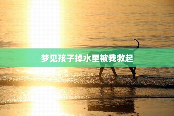 梦见孩子掉水里被我救起