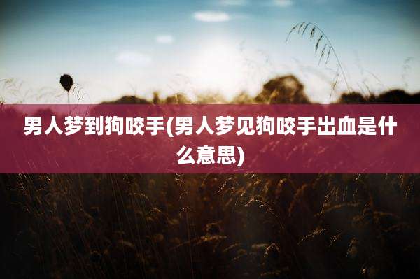 男人梦到狗咬手(男人梦见狗咬手出血是什么意思)