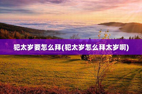犯太岁要怎么拜(犯太岁怎么拜太岁啊)