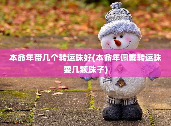本命年带几个转运珠好(本命年佩戴转运珠要几颗珠子)