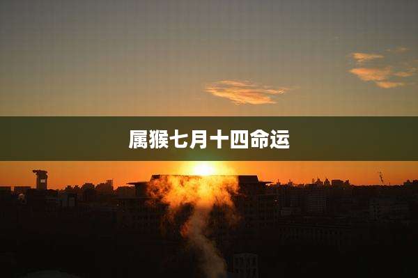 属猴七月十四命运