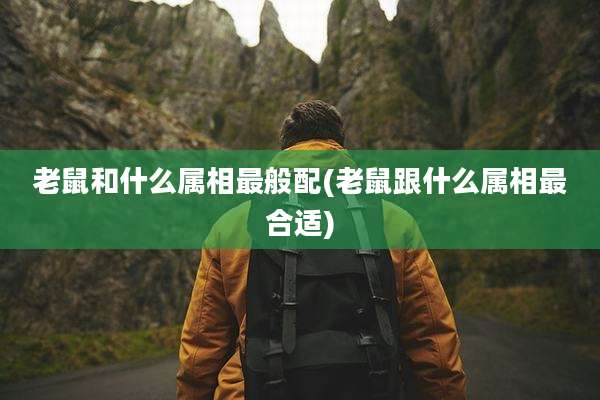 老鼠和什么属相最般配(老鼠跟什么属相最合适)
