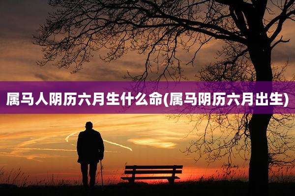 属马人阴历六月生什么命(属马阴历六月出生)