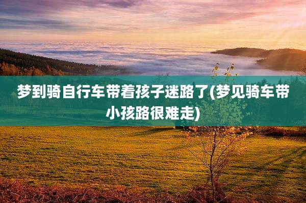 梦到骑自行车带着孩子迷路了(梦见骑车带小孩路很难走)