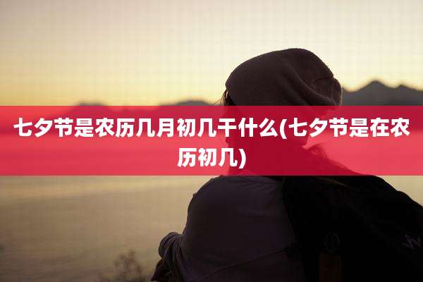 七夕节是农历几月初几干什么(七夕节是在农历初几)
