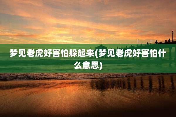 梦见老虎好害怕躲起来(梦见老虎好害怕什么意思)