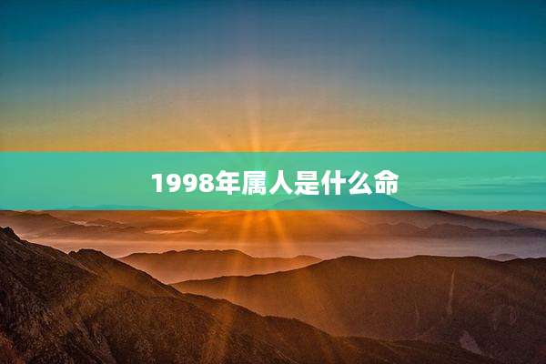 1998年属人是什么命
