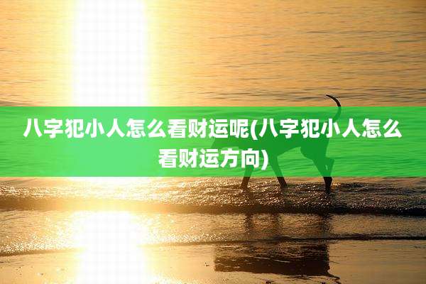 八字犯小人怎么看财运呢(八字犯小人怎么看财运方向)