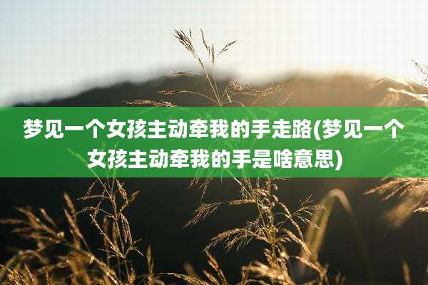 梦见一个女孩主动牵我的手走路(梦见一个女孩主动牵我的手是啥意思)