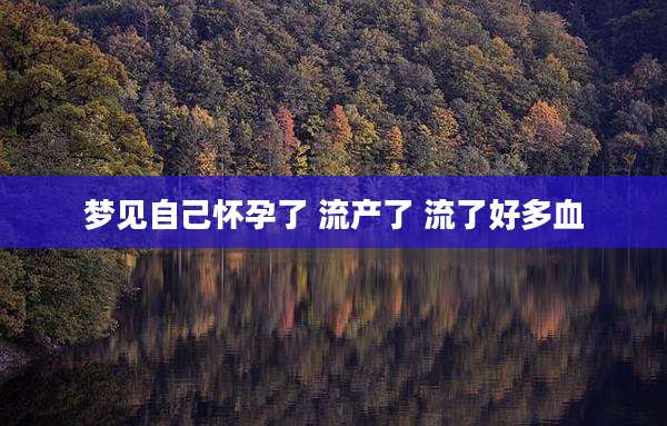 梦见自己怀孕了 流产了 流了好多血