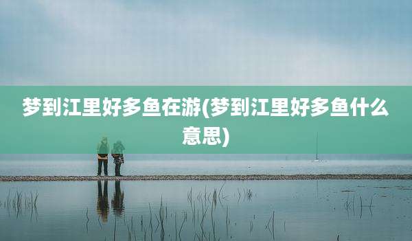 梦到江里好多鱼在游(梦到江里好多鱼什么意思)