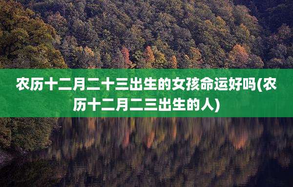 农历十二月二十三出生的女孩命运好吗(农历十二月二三出生的人)