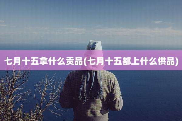 七月十五拿什么贡品(七月十五都上什么供品)