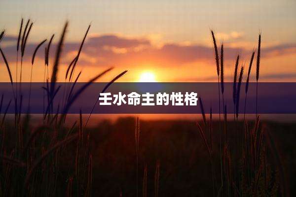 壬水命主的性格