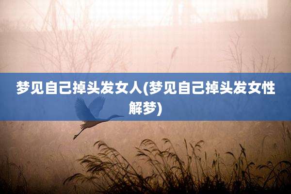 梦见自己掉头发女人(梦见自己掉头发女性解梦)