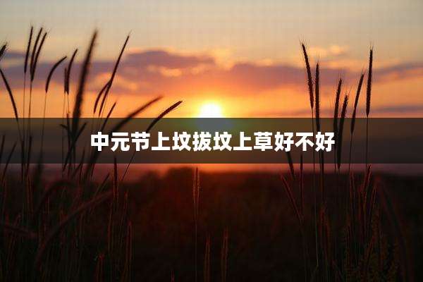 中元节上坟拔坟上草好不好