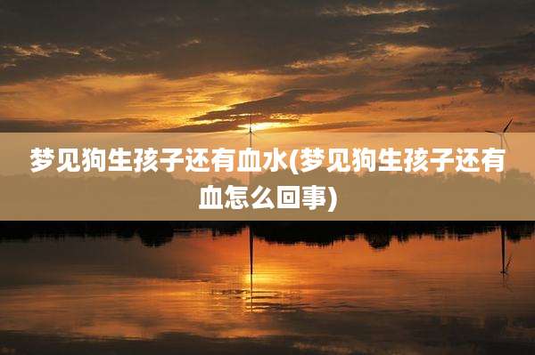 梦见狗生孩子还有血水(梦见狗生孩子还有血怎么回事)