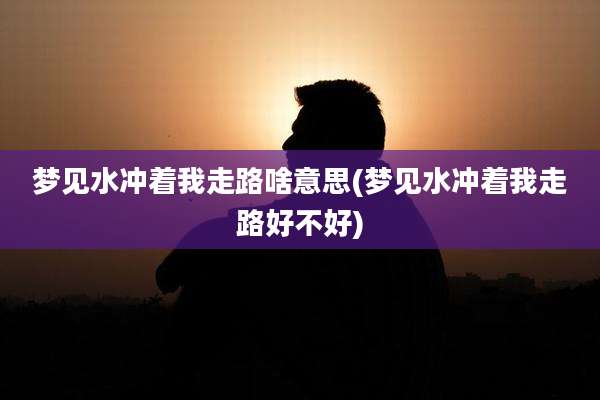梦见水冲着我走路啥意思(梦见水冲着我走路好不好)