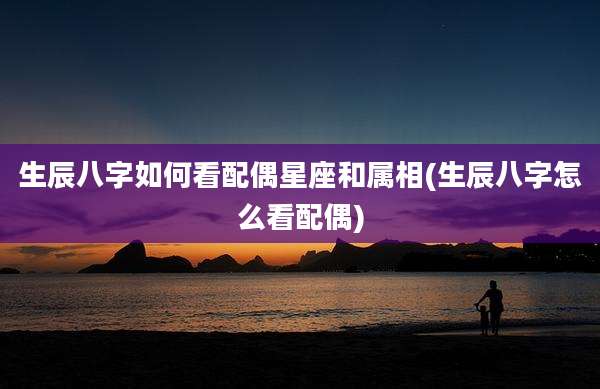 生辰八字如何看配偶星座和属相(生辰八字怎么看配偶)