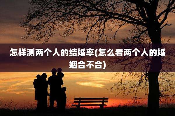 怎样测两个人的结婚率(怎么看两个人的婚姻合不合)