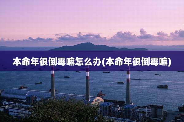 本命年很倒霉嘛怎么办(本命年很倒霉嘛)