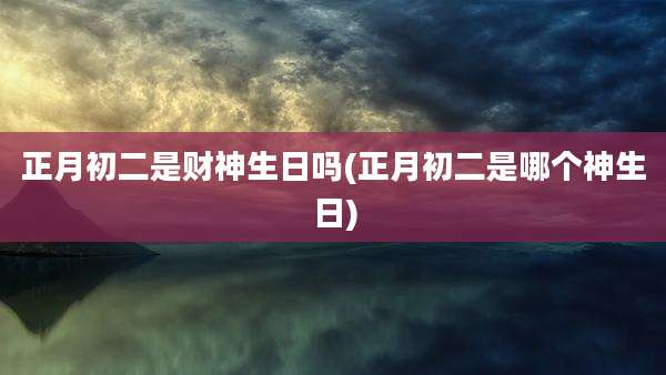 正月初二是财神生日吗(正月初二是哪个神生日)