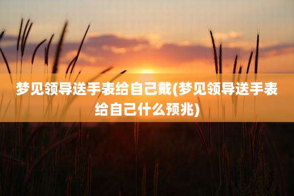 梦见领导送手表给自己戴(梦见领导送手表给自己什么预兆)