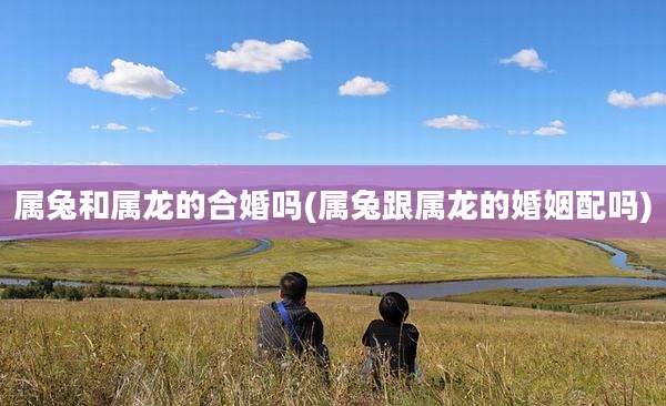 属兔和属龙的合婚吗(属兔跟属龙的婚姻配吗)