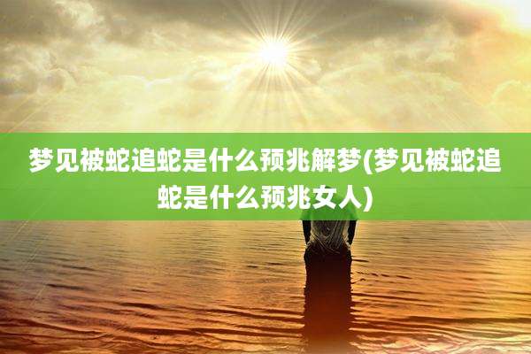 梦见被蛇追蛇是什么预兆解梦(梦见被蛇追蛇是什么预兆女人)