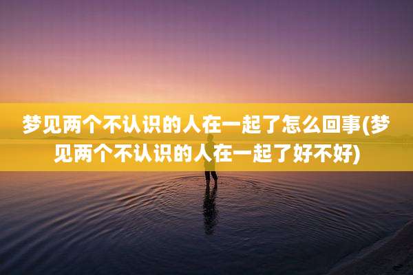 梦见两个不认识的人在一起了怎么回事(梦见两个不认识的人在一起了好不好)