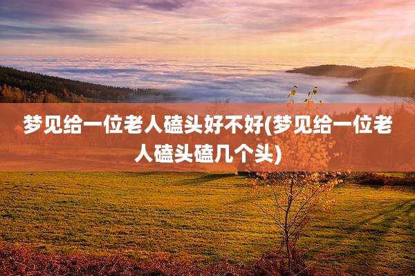 梦见给一位老人磕头好不好(梦见给一位老人磕头磕几个头)