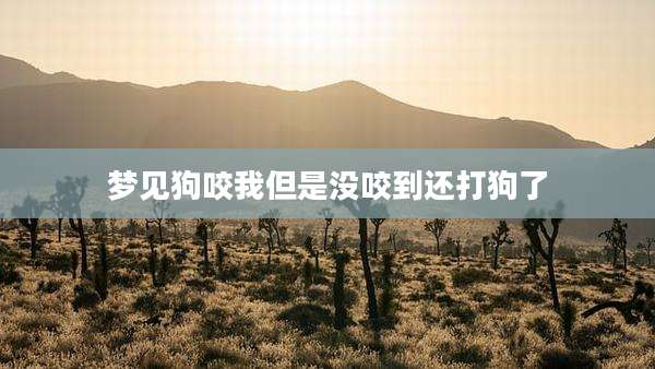 梦见狗咬我但是没咬到还打狗了