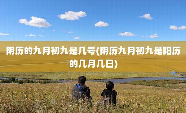 阴历的九月初九是几号(阴历九月初九是阳历的几月几日)
