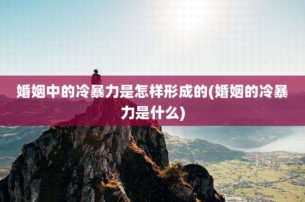 婚姻中的冷暴力是怎样形成的(婚姻的冷暴力是什么)