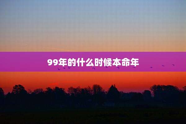 99年的什么时候本命年