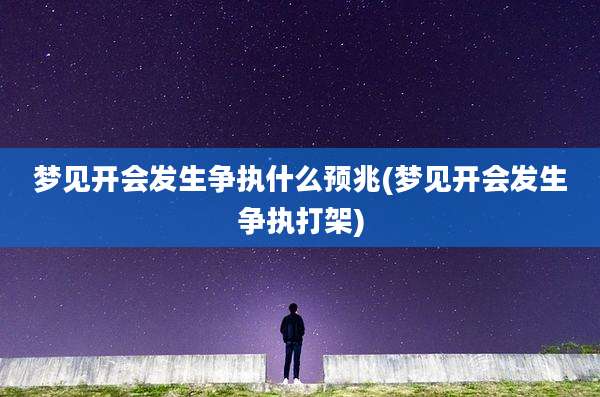 梦见开会发生争执什么预兆(梦见开会发生争执打架)