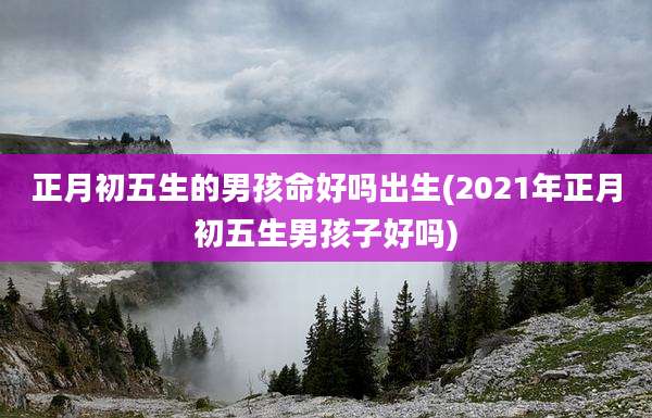 正月初五生的男孩命好吗出生(2021年正月初五生男孩子好吗)