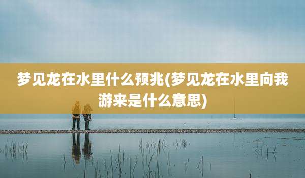 梦见龙在水里什么预兆(梦见龙在水里向我游来是什么意思)