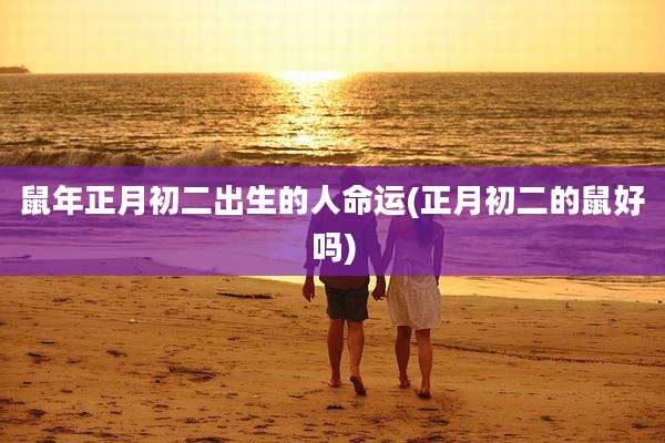 鼠年正月初二出生的人命运(正月初二的鼠好吗)