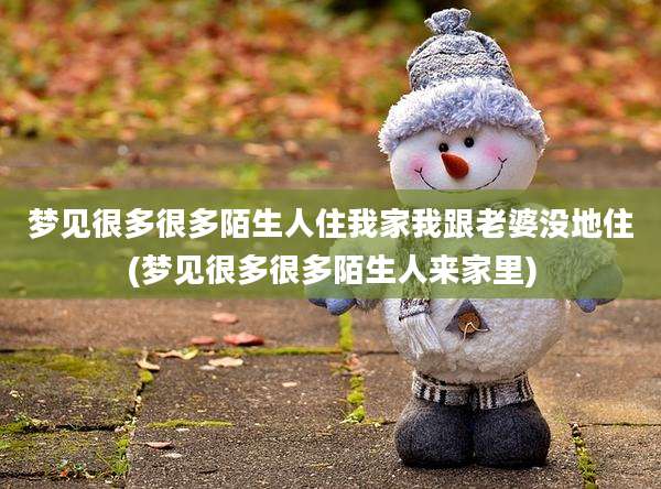 梦见很多很多陌生人住我家我跟老婆没地住(梦见很多很多陌生人来家里)