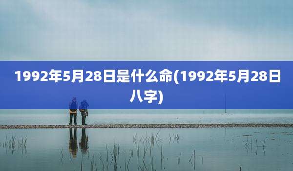 1992年5月28日是什么命(1992年5月28日八字)