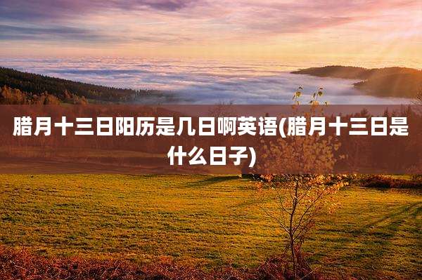 腊月十三日阳历是几日啊英语(腊月十三日是什么日子)