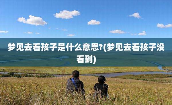 梦见去看孩子是什么意思?(梦见去看孩子没看到)