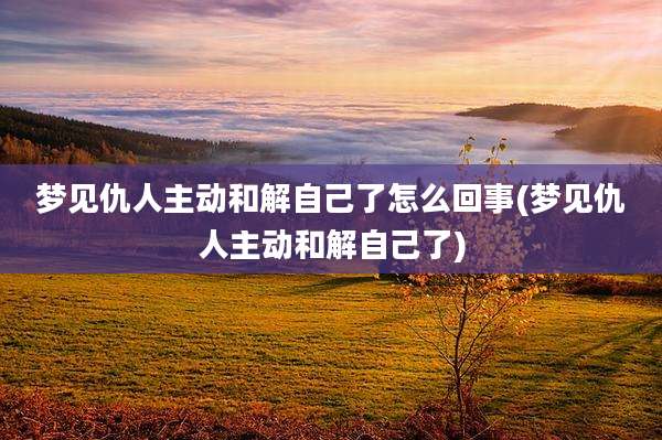梦见仇人主动和解自己了怎么回事(梦见仇人主动和解自己了)