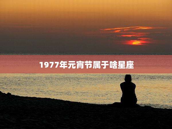 1977年元宵节属于啥星座