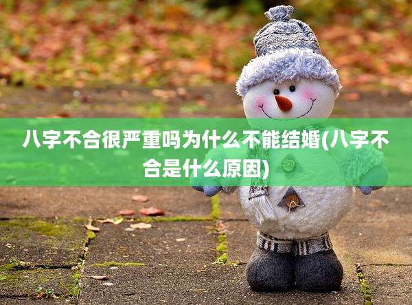 八字不合很严重吗为什么不能结婚(八字不合是什么原因)