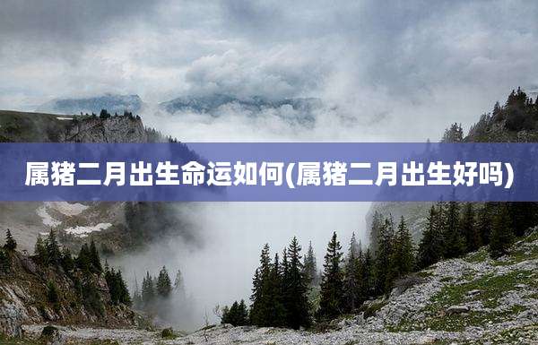 属猪二月出生命运如何(属猪二月出生好吗)