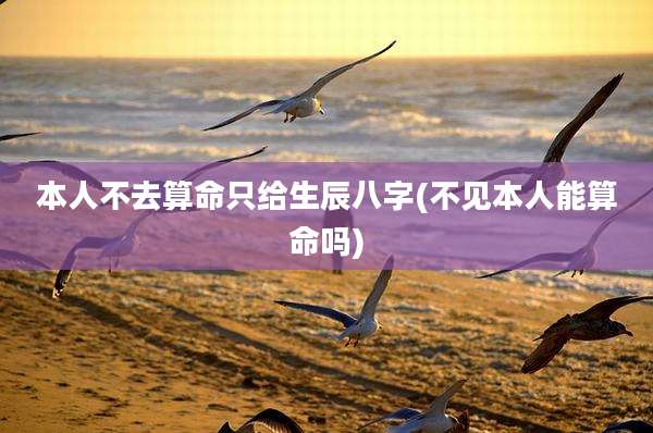 本人不去算命只给生辰八字(不见本人能算命吗)