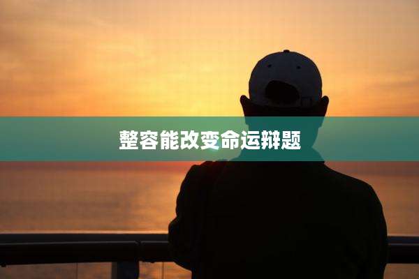 整容能改变命运辩题